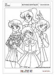 Sailor Moon boyama sayfaları